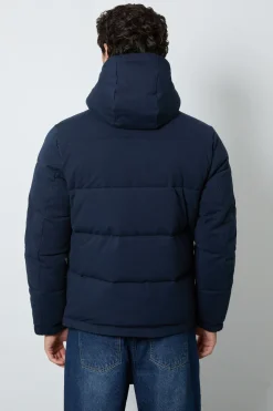 Veste Matelassée À Casynthétiqueche Bleu Marine Foncé