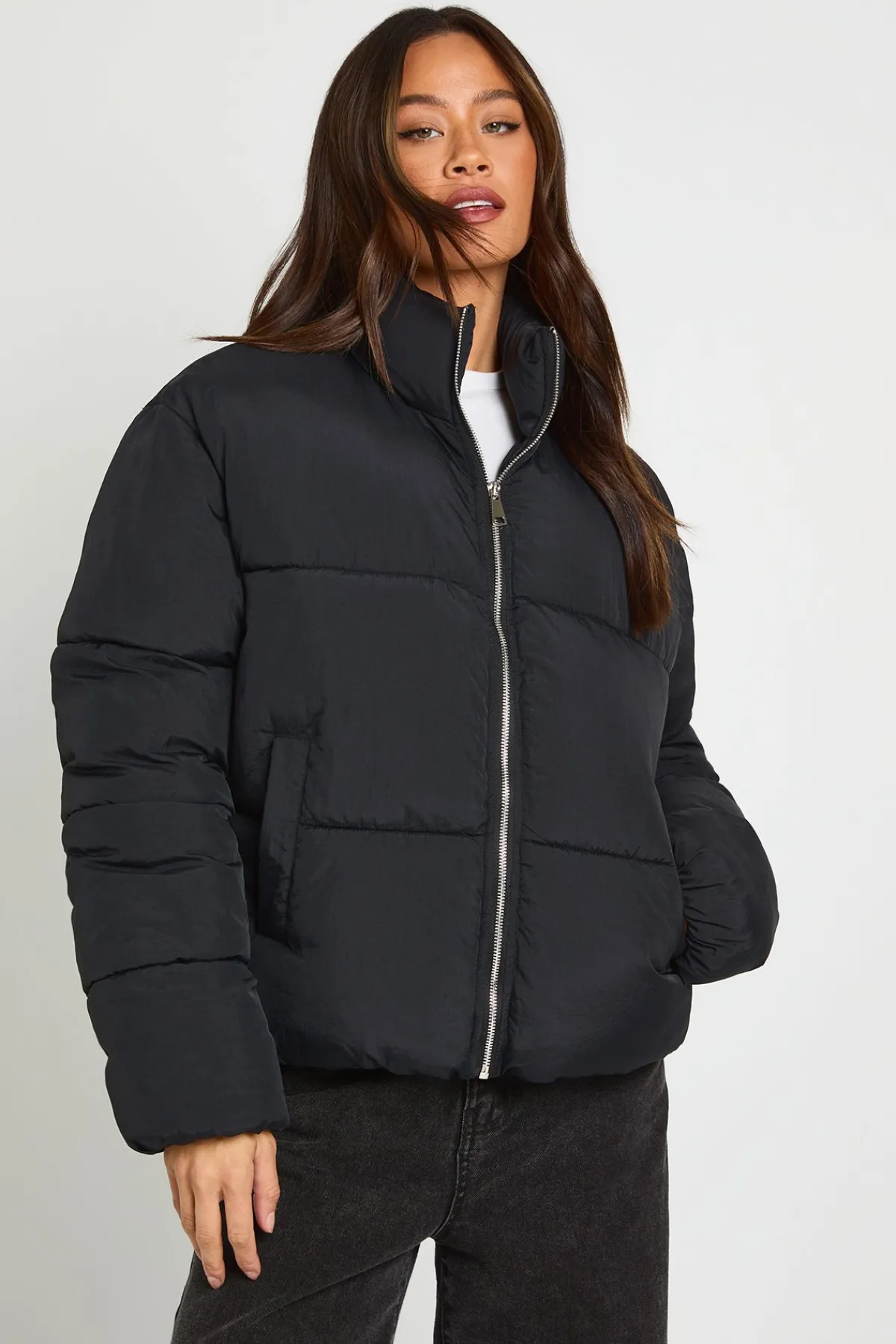 boohoo Veste Matelassée Col Montant Tall<Femme Doudounes|Vestes & Manteaux