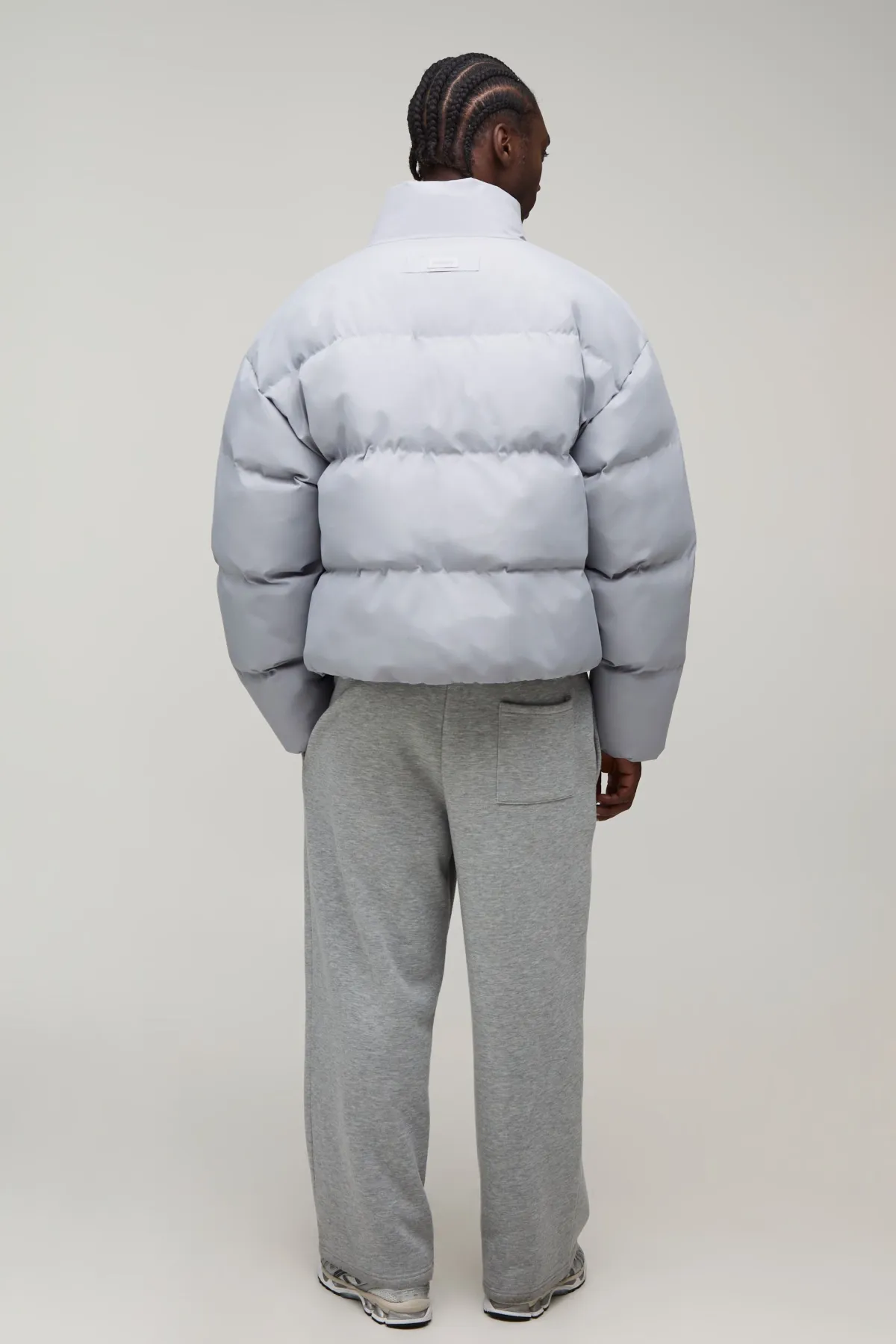 boohooMAN Veste Matelassée Doudoune Col Montant Coupe Ample Mi-saison Tall Man<Homme Tout Afficher|Vestes & Manteaux Tall