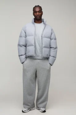 boohooMAN Veste Matelassée Doudoune Col Montant Coupe Ample Mi-saison Tall Man<Homme Tout Afficher|Vestes & Manteaux Tall
