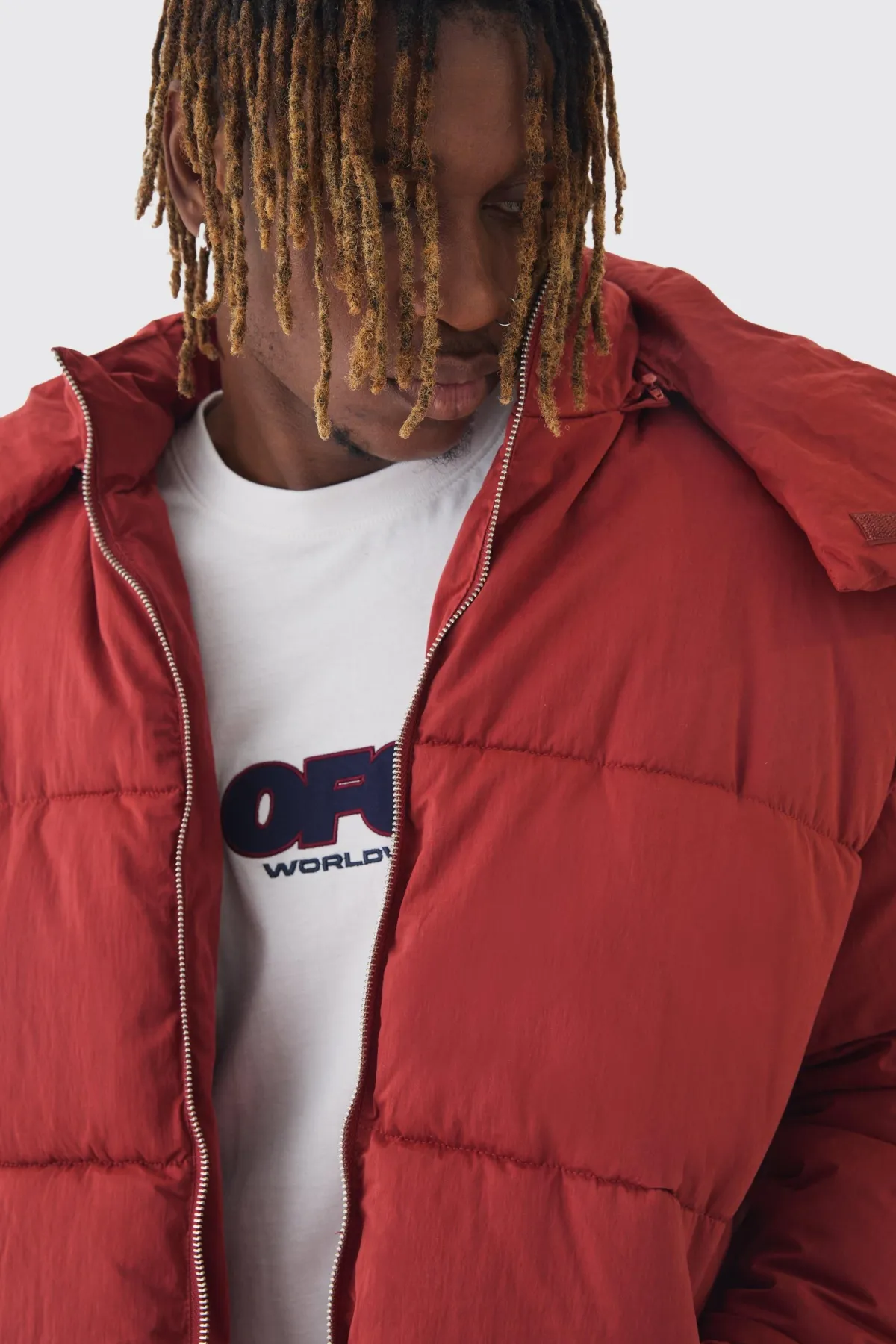 boohooMAN Veste Matelassée Grande Taille à Casynthétiqueche et Col Cheminée<Homme Tout Afficher|Vestes & Manteaux Tall