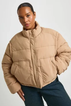 Veste Matelassée Grande Taille Col Montant