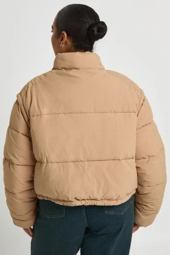 Veste Matelassée Grande Taille Col Montant