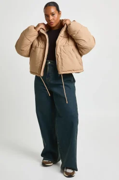 Veste Matelassée Grande Taille Col Montant