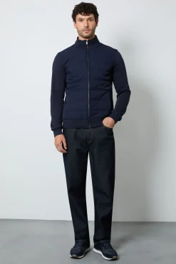 Veste Matelassée Hybride Bleu Marine
