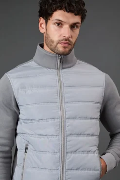 Veste Matelassée Hybride Grise