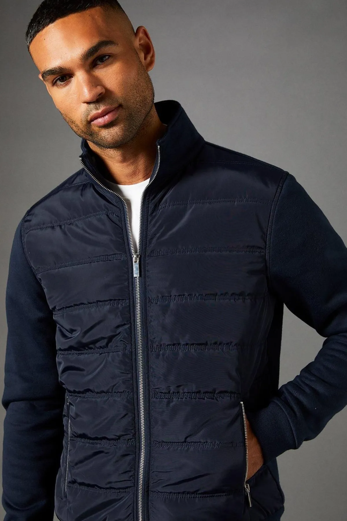 Burton Veste Matelassée Hybride Marine<Homme Manteaux Et Vestes