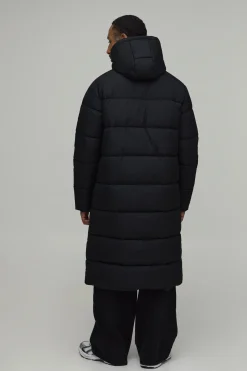Veste Matelassée Longue À Casynthétiqueche Coupe Regular Finition Mate