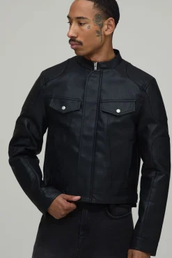 Veste Matelassée Moto En Synthétiquecuir