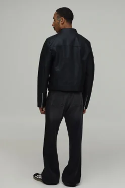Veste Matelassée Moto En Synthétiquecuir