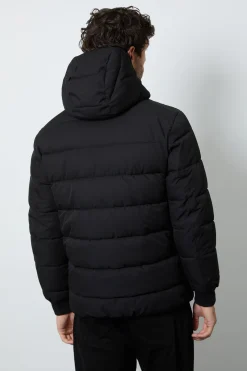 Veste Matelassée Noire À Casynthétiqueche
