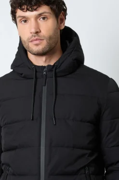 Veste Matelassée Noire À Casynthétiqueche