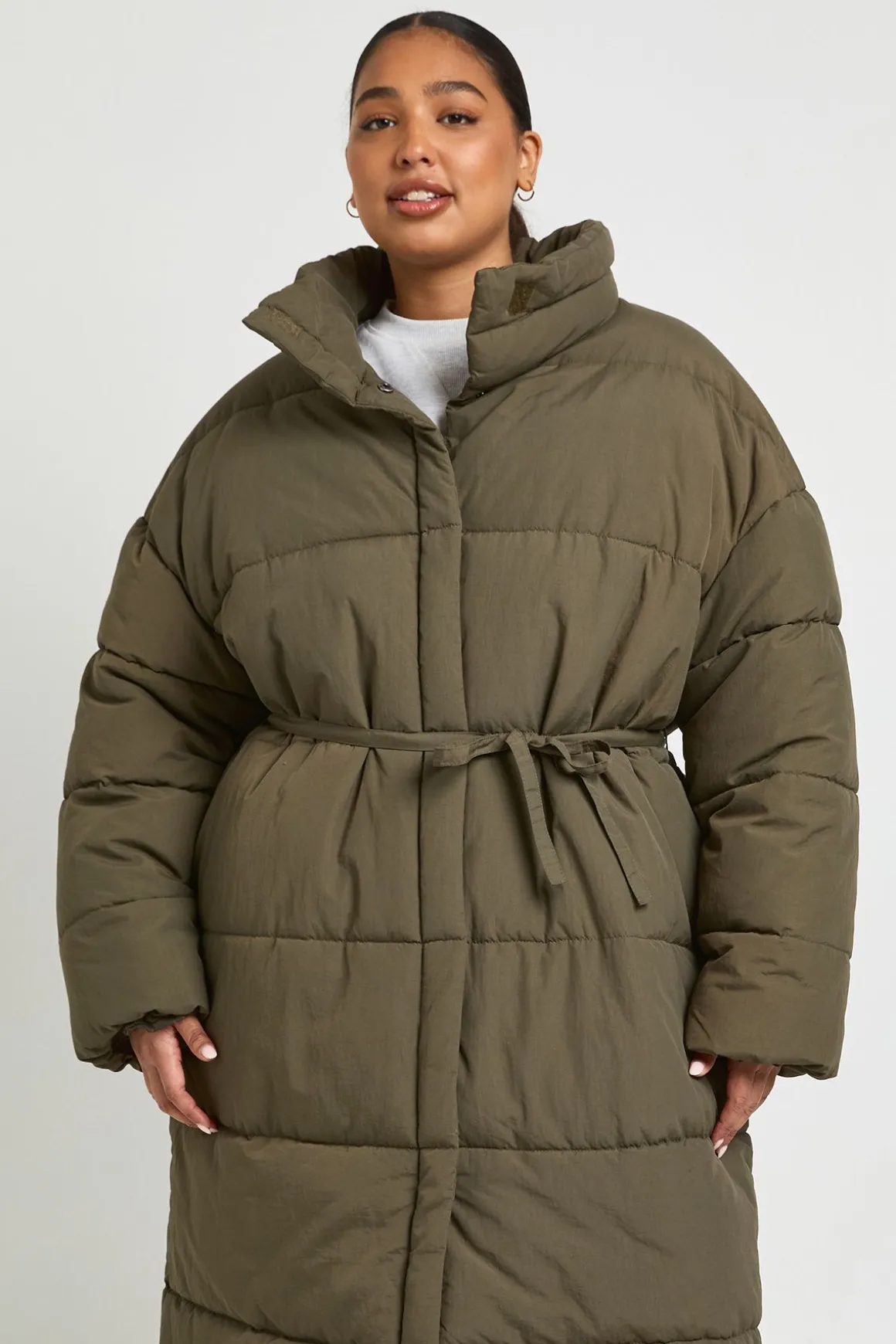 Veste matelassée à nouer à la taille Plus