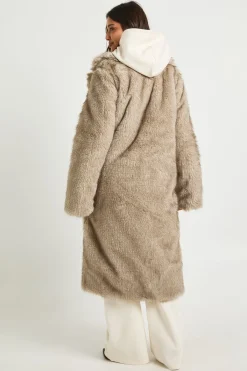 boohoo Veste Maxi en synthétique Style Vintage<Femme Vestes & Manteaux