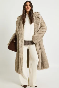 boohoo Veste Maxi en synthétique Style Vintage<Femme Vestes & Manteaux
