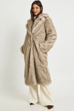 boohoo Veste Maxi en synthétique Style Vintage<Femme Vestes & Manteaux