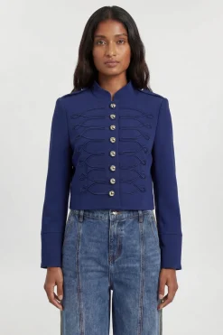 Veste Militaire Compacte Stretch Avec Détails De Bandes