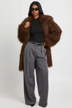 Veste Mi-longue En Synthétique Mongole