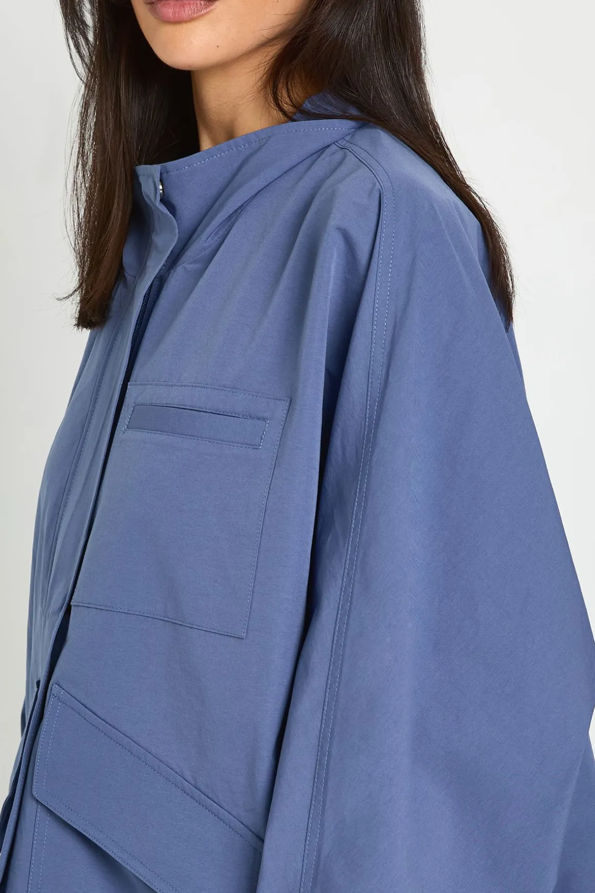 Veste Oversize À Col Montant