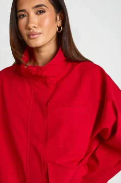 Veste Oversize À Col Montant