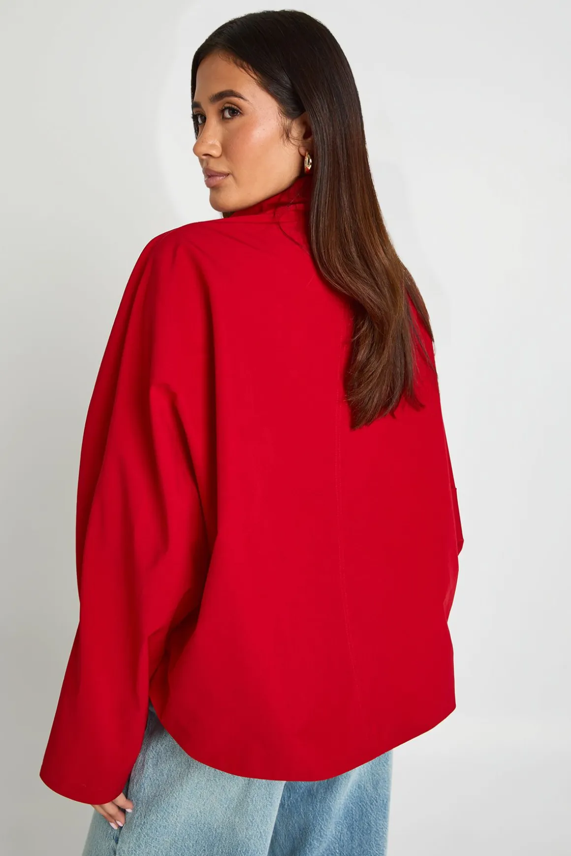Veste Oversize À Col Montant