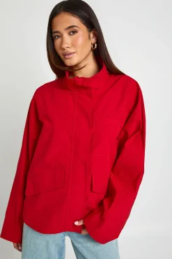 Veste Oversize À Col Montant
