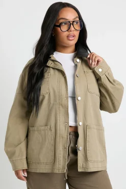 boohoo Veste oversize à col Plus<Femme Vestes & Manteaux