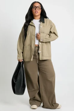 boohoo Veste oversize à col Plus<Femme Vestes & Manteaux