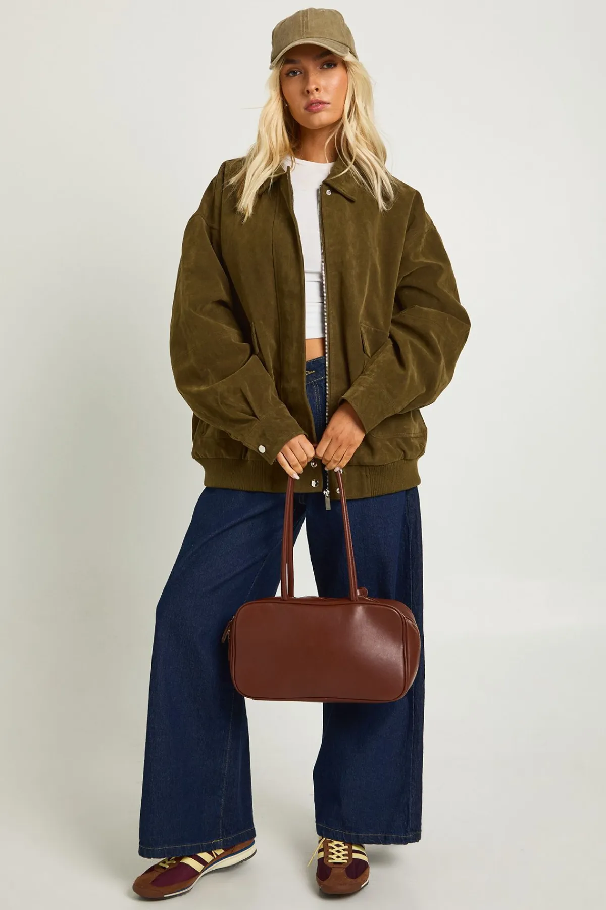 boohoo Veste oversize en suède synthétique<Femme Manteaux Et Vestes D’Automne|Vestes & Manteaux