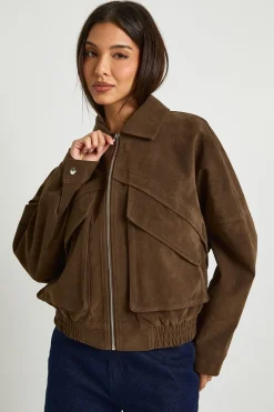 Veste oversize en suédé synthétique