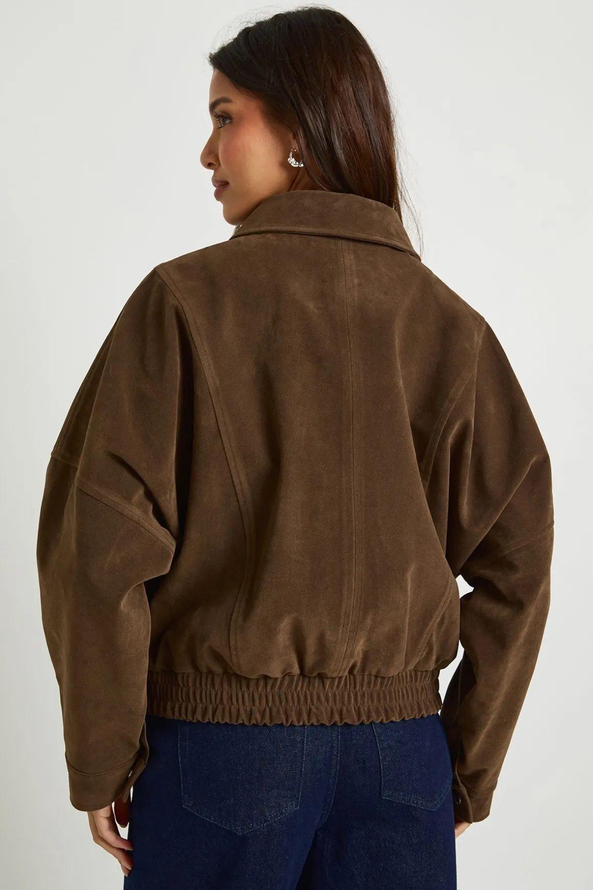 Veste oversize en suédé synthétique