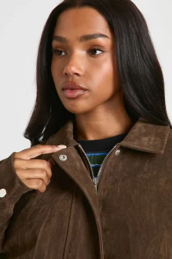 Veste oversize en suédé synthétique