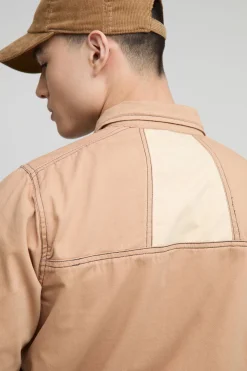 Veste oversize en twill à découpe et couture