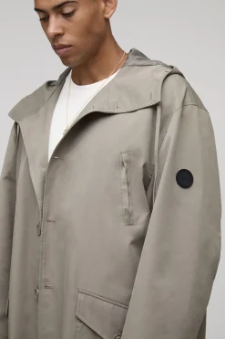 Veste parka à capuche, coupe régulière et coupe longue