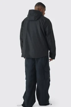 boohooMAN Veste Parka Légère à Capuche pour Grandes Tailles, Coupe Régulière, en<Homme Vestes & Manteaux Grande Taille|Tout Afficher
