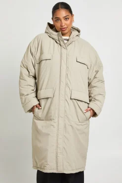 Veste parka à ligne longue Plus