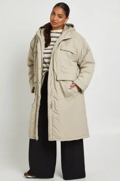 Veste parka à ligne longue Plus