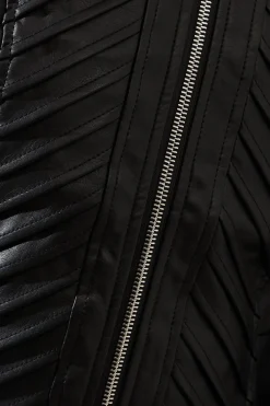 Wallis Veste Petite Noire en synthétique avec Détail Plissé<Femme Manteaux Et Vestes D’Automne|Vestes & Manteaux