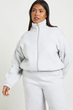 Veste Plus à col entonnoir et ourlet à attaches