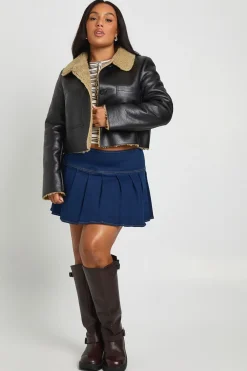boohoo Veste Plus Teddy à détail de garniture<Femme Vestes & Manteaux