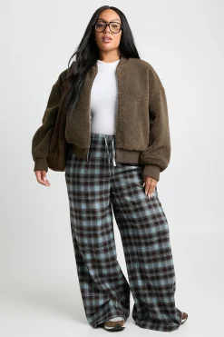boohoo Veste Plus Teddy en synthétique<Femme Vestes & Manteaux|Bombers