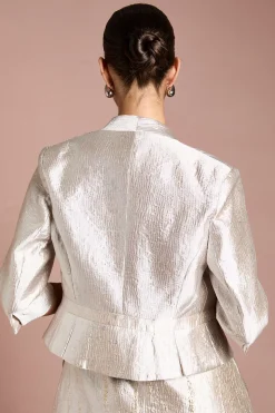 Veste Péplum En Jacquard