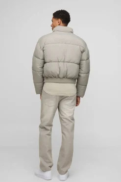 Veste Puffer Boxy à col cheminée et ourlet style bomber