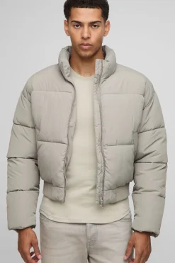 Veste Puffer Boxy à col cheminée et ourlet style bomber