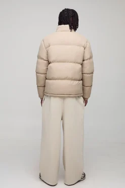 Veste puffer à col cheminée en Stone