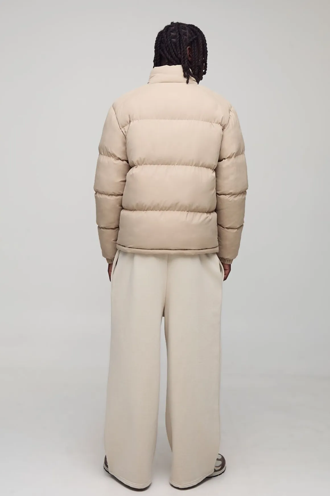 Veste puffer à col cheminée en Stone