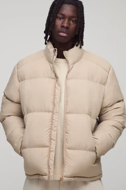 Veste puffer à col cheminée en Stone
