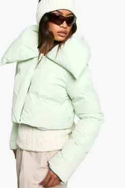 boohoo Veste Puffer Cropped de Ski<Femme Doudounes|Vestes & Manteaux
