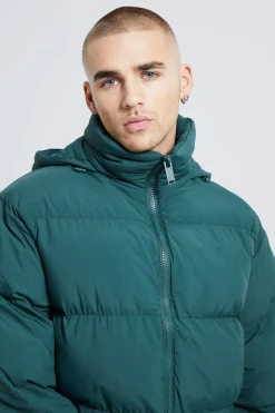 Veste puffer douce à capuche surdimensionnée