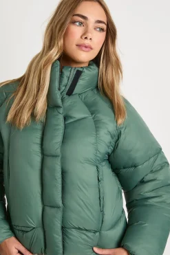 Veste Puffer à Détails Matelassés